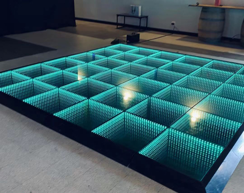 Piste de danse filaire étanche avec miroir LED 3D